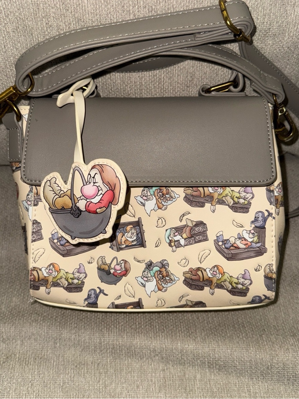 Loungefly Disney Snow White and the Seven Dwarfs Bedtime Allover Print purse Bag